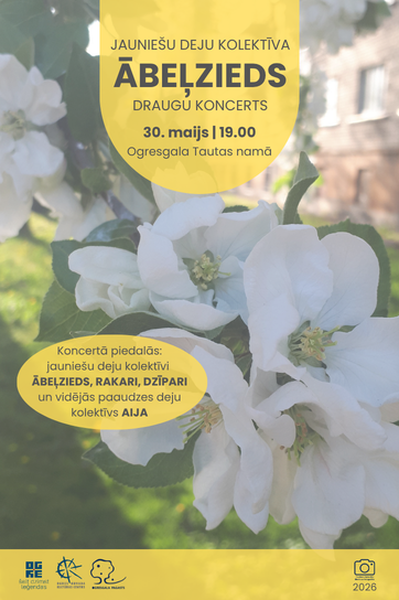 Jauniešu deju kolektīva ĀBEĻZIEDS draugu koncerts attēls